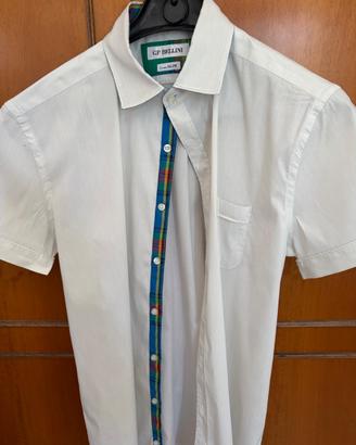 Camicia bianca manica corta da ragazzo G.P. Bellin