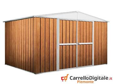 Box in lamiera di Acciaio 360x260cm fin legno