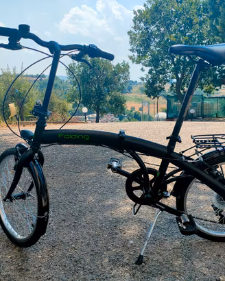 Bicicletta Pieghevole Nera - Pari al Nuovo