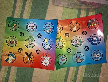 pokemon 2 fogli adesivi 30° anniversario