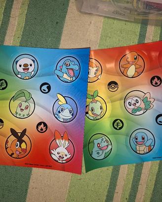 pokemon 2 fogli adesivi 30° anniversario