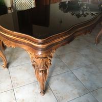 Tavolo Chippendale Noce massiccio