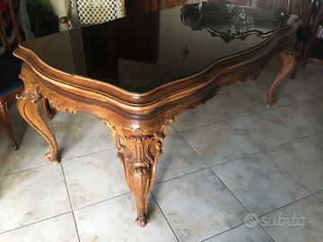 Tavolo Chippendale Noce massiccio