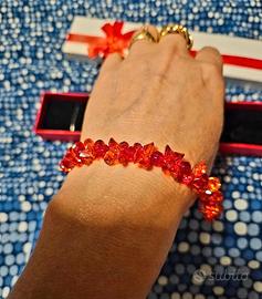 Braccialetto in argento e perline di cristallo 