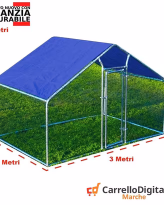 Gabbia per Polli 3x2m x h 2 m – 6 mq - viola
