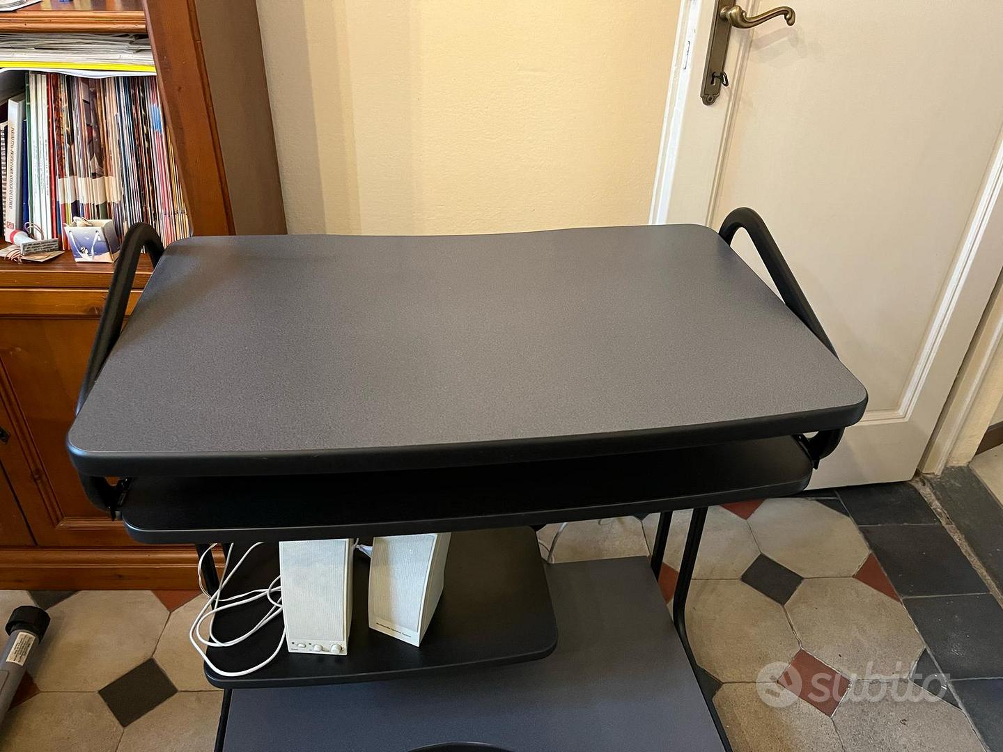 Carrello ospedaliero per laptop medico mobile regolabile in altezza per postazione di lavoro tutto in uno | Carrello medico