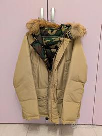 Woolrich parka double-face  colore senape/mili