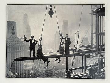 Stampa alta qualità b/n The Waldorf 1930 New York