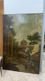 Dipinto olio su tela attr a Pieter Van Laer