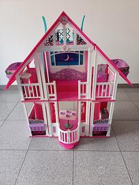 casa di Barbie, aereo, macchina e motoscafo