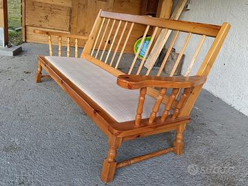 Divano in legno 3 posti