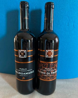 Coppia di vini rossi di Puglia