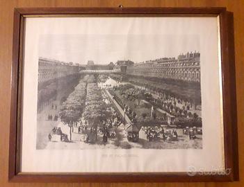 Quadri con stampe antiche vedute di Parigi