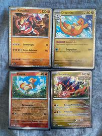 Set 4 carte pokemon
