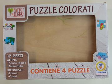 Puzzle colorati in legno