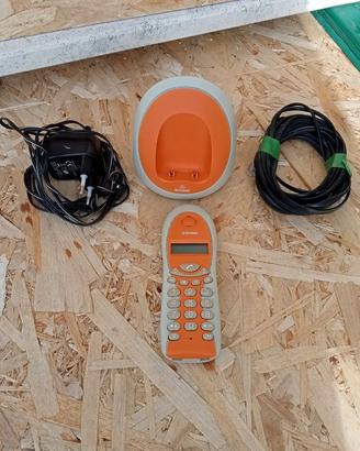 Telefono Cordless Brondi Arancione/Grigio con Base