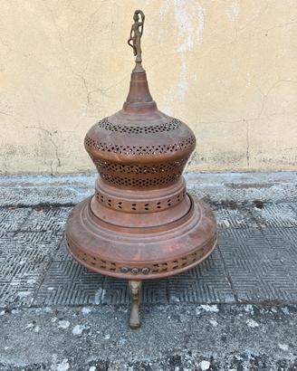Antico Braciere in stile Arabesque vintage arabo