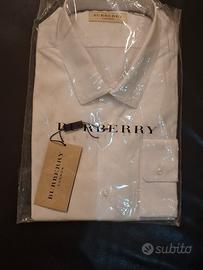 camicia Burberry da uomo bianca taglia 17-43
