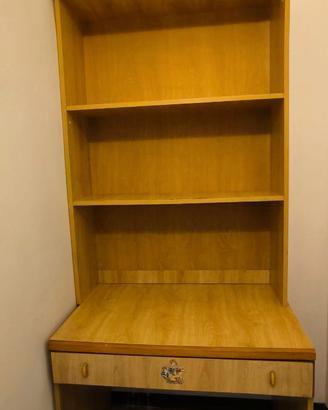 Set composto da libreria ed armadio a ponte in leg