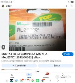 ruota libera x motore scooter Yamaha Minarelli 125