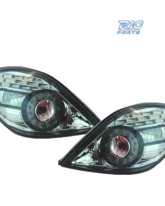 FANALI PEUGEOT 207 CC 06-12 LED FONDO CROMATO