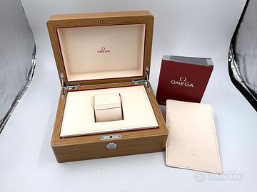 Omega Scatola Legno Chiaro Porta Garanzie Original