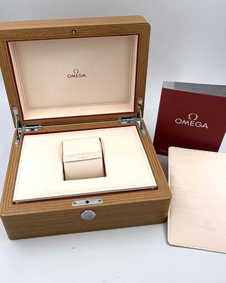 Omega Scatola Legno Chiaro Porta Garanzie Original