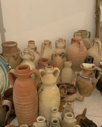Lotto anfore e vasi in terracotta