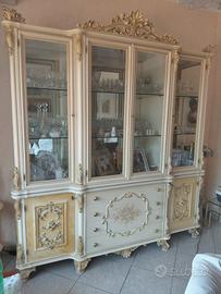 Sala da pranzo stile veneziano avorio/oro- Vetrina
