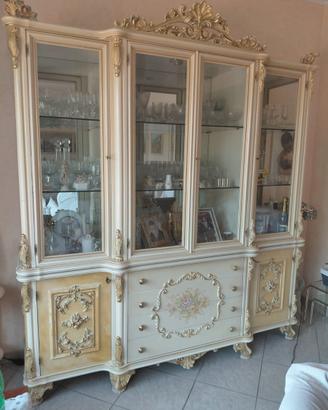 Sala da pranzo stile veneziano avorio/oro- Vetrina