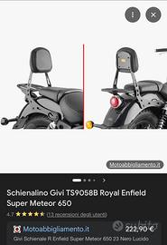 Sissy Bar Royal Enfiel super meteor 650