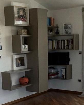 Libreria Lago pensile in vetro