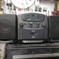 stereo portatile SABA cd cassetta radio 