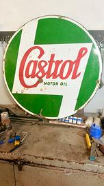 Insegna smaltata Castrol Motor Oil 60cm diam