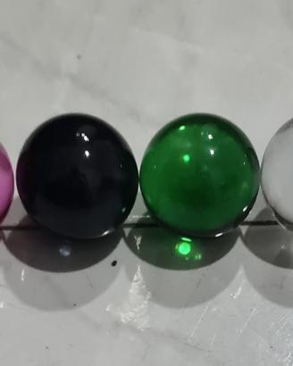 6 biglie biglioni  di vetro da 40 mm anni 70 80 90