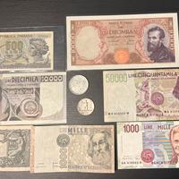 Lotto Banconote e monete in argento anche rare