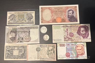 Lotto Banconote e monete in argento anche rare