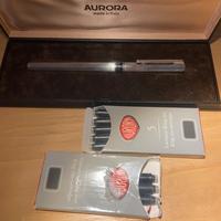 Stilografica Aurora Marco Polo-Argento 925 e blu