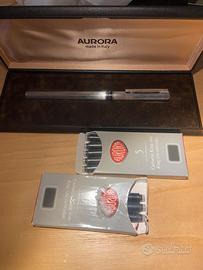 Stilografica Aurora Marco Polo-Argento 925 e blu