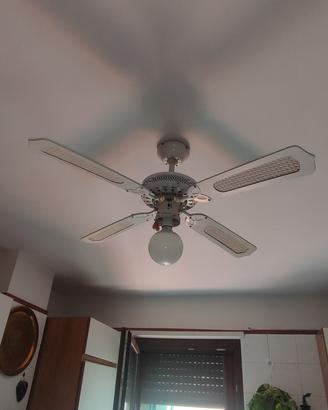 ventilatore da soffitto Orieme vintage con 4 pale 