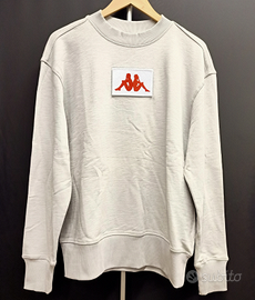 Felpa da Uomo Kappa Taglia M Grigia in Cotone