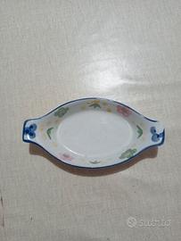 Tegamino fiorato in ceramica 