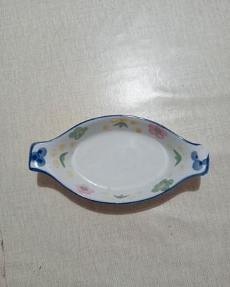 Tegamino fiorato in ceramica 