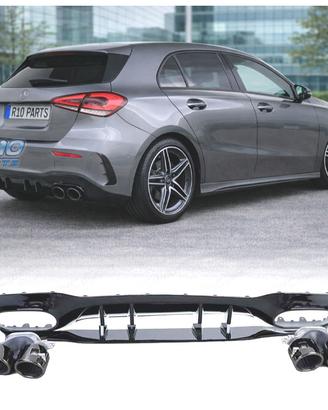DIFFUSORE MERCEDES CLASSE A W177 18- A45 AMG NERO 