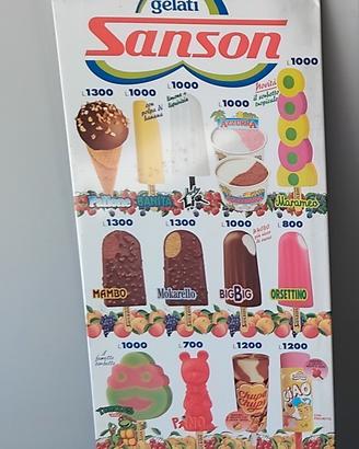 tabella gelati  sanson vintage 