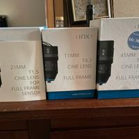 Irix cine lens kit 11 - 21 - 45 mm EF