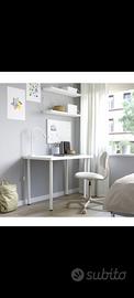 Tavolo scrivania Ikea con ripiano estraibile