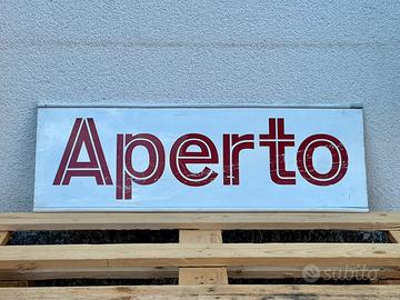 Insegna Vintage AGIP Aperto / self 24 ore anni 90