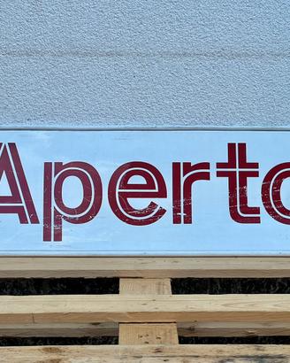Insegna Vintage AGIP Aperto / self 24 ore anni 90