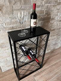Ultimoprezzo Porta vini in ferro stile industriale